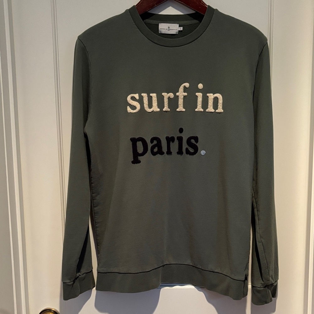 Unisex Cuisse de Grenouille 100% cotton “surf in paris.” crewneck sweatshirt